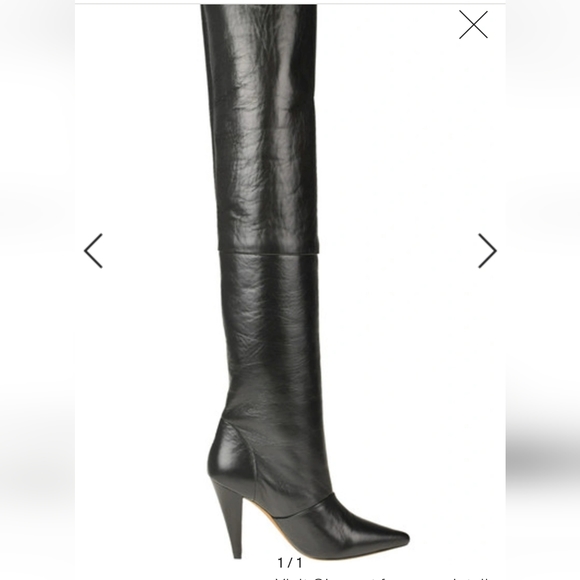 IRO Black Leather Knee High Maloofa BootsPLEASE READ THESE RUN BIG,All Products : American Fashion Style Bags On Sale